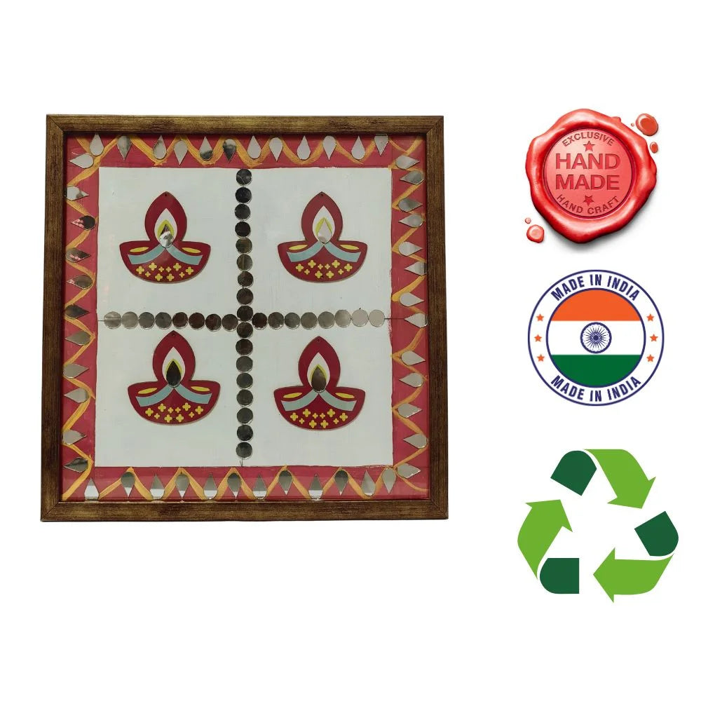 Handcrafted Diya Wall Art for Festive & Spiritual Decor