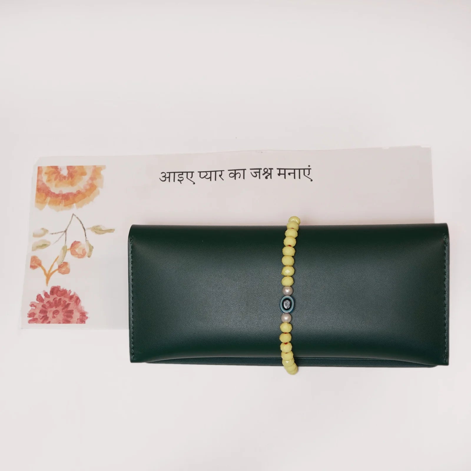 Yellow Evil Eye Rakhi