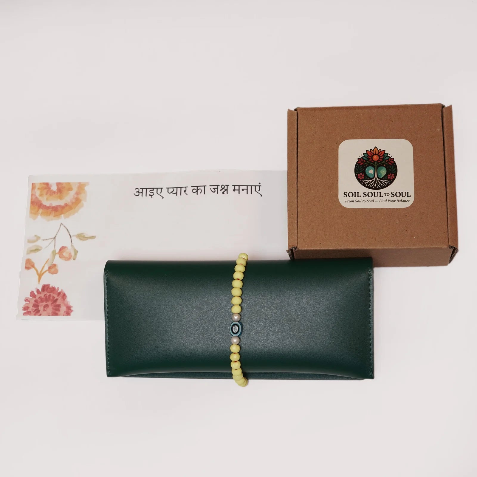 Yellow Evil Eye Rakhi