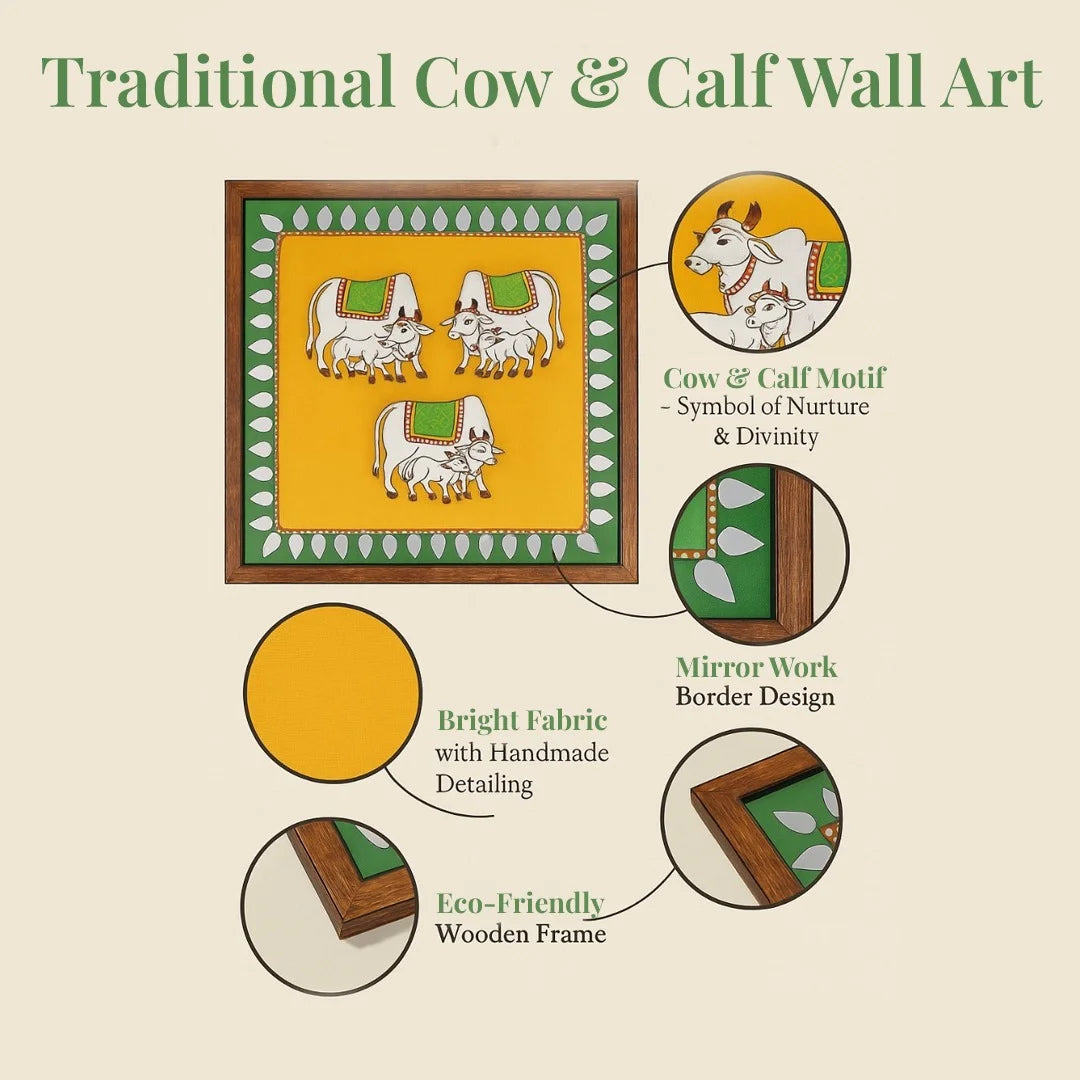 Traditional Cow & Calf Wall Art