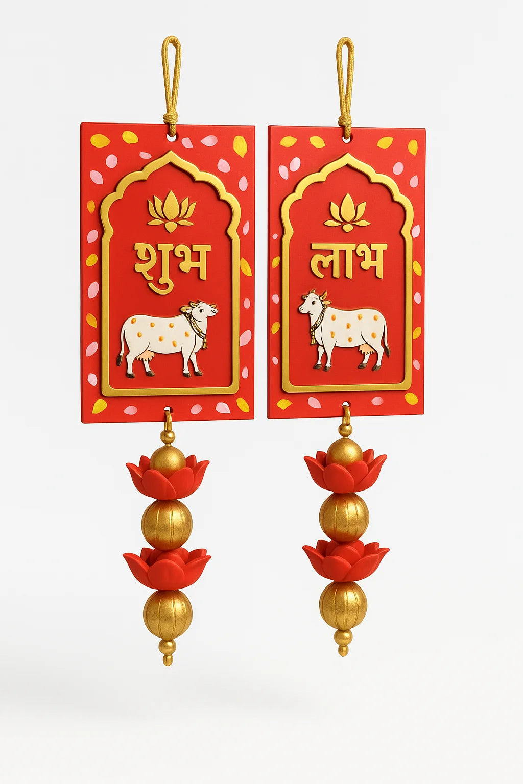 Shubh Labh Cow Hanging – Decorative Wall Hanging