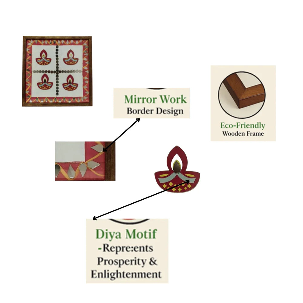 Handcrafted Diya Wall Art for Festive & Spiritual Decor